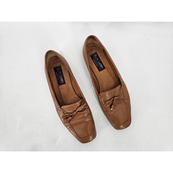 Ralph Lauren Purple Label Women's Quillis Loafer Brown Sz 7 1/2 Made In Italy - Picture 2 of 12